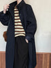 Solid Casual Trench For Women Stand Collar Long Sleeve Patchwork Single Breasted Temperament Long Coats Female