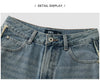 Women Jeans Washed Curved Barrel Loose Draping Wide Leg Autumn Retro Street Style Denim Bottoms Daily Wear