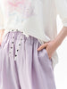 Fall Women‘s Polka Dot Barrel Leg Pants, High Waist Turned-Down Waistband Trousers for Casual Chic Style