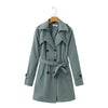 Women's Windbreaker Mid-Length Trench Coat Spring Korean Slim Waist British Casual Autumn Coat With Belt Outwear