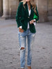 Women's Gold Velvet Blazer, Office Lady Spring Autumn Foreign Atmosphere, Red Blazers Suit, OL Professional Wear