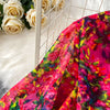 Sexy chic puff sleeve slim Criss-Cross A-line dress Chic Vintage Women Casual women clothing