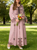 Middle Eastern Elegant Robe, Spring and Autumn Style, Plus-Size Women's Clothing, Ethnic Print, Stylish, Loose and Comfortable, Holiday Style