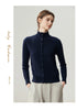 Autumn Women's Cardigan 100% Cashmere Knitted Sweater Chic Tops Female Causal Turtleneck Collar Loose Size Jacket Coat