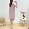 Women Pleated Single Breasted Dress Stand Theree Quarter Sleeve Tide Spring 2F0095