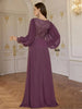 Elegant V-Neck Sequined Chiffon Evening Dress Glittering Formal Gown for Women for Weddings Celebrations Partie