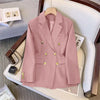 Blazer Women Spring Casual Long Sleeve Outerwears Slim Black Double Blazers Feminino Jackets Streewear