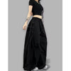 American Streetwear Jogging Cargo Pants Women High Waist Side Straps Loose Punk Wide Leg Trousers Hip Hop Parachute Pant