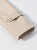Casual Solid Lapel Lace Up Trench Coat Women's Elegant Long Sleeve Loose Short Coat Autumn Daily Commute Street Outwear