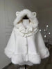 Japanese Lolita Faux Fur Patchwork Hooed Coat Y2k Aesthetic Cloak Jacket Women Kawaii Sweet Bow Jackets Oversized JK Capes
