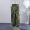 Women Camouflage Cargo Long Pants High Waist Wide Leg Drawstring Hem Baggy Trousers Autumn Casual Chic Vintage Streetwear