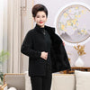 Ladies Coral Fleece Shake Grain Fleece Jacket Winter Female Large Size 5XL Sweatshirt Middle Age Mom Thickening Cardigan Outwear