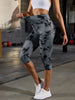 Women's High Waisted Capri Pants Soft Tummy Control No See Through Workout Yoga Running Athletic Push Up Gym Leggings