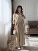 Casual Coats Pants Sets Women Loose Long Sleeves Single Breasted Elastic Waist Knot Suits Female Spring Solid Set Lady