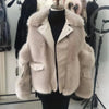 Winter Imitation Fox Fur Short Young Coat Temperament Motorcycle style fur Coats Warm Female Parkas