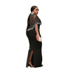 Women Short Cloak Sleeve Rhinestone Bodycon Long Dress Fall Vacation Evening Birthday Night Party Vestidos Sexy Dresses
