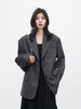 Korean Women Blazers Loose Casual Retro Plaid Single Breasted Mid Length Ladies Jacket Coat Spring Autumn