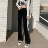 Woman American High Waist Slim Fit Bell Bottom Jeans Female Y2k Flare Pants Girls Elastic Designer Black Denim Trousers
