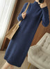 Women's Knit Sweater Dress Loose Knitted One-piece Dresses For Women Autumn Winter With Midi Korean