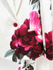 High Street Designer Runway Suit Set Women's Floral Printed Blazer Flare Pants Suit 2pcs