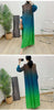 Prom Dress For Women Gradient Long Sleeves Maxi Pleated Print Dresses Spring Female Clothing 2DA3612