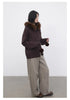 Korean Women Jeans Solid Loose Casual Retro High Waist Wide Legs Denim Pants Ladies Trousers Spring Autumn