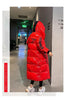 Black Glossy Parker Female Warm Winter Thicken Down Cotton Jacket Windproof Rainproof Women's Hooded Coat Casual Long Overcoat
