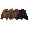 Suede Jacket Woman Green Khaki Outerwears Women's Jacket Spring Crop Oversize Long Sleeve Coats Jacket