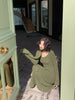 Vintage Knitted Midi Dress Y2K Autumn Slim with Scarf Long Sleeve Dress Female Korean Streetwear Chic All Match Female Vestidos