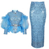 African Clothes for Women 2 Pcs Sets Tops And Skirts Suits Dashiki Ankara Christmas Outfits Gown Plus Size Wedding Party Dresses