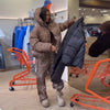 Winter Leopard Print Thicken Coat Pants Women Set Long Sleeve Zippers Hooded Jacket Wide Leg Trousers Lady Outfit