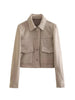 Jackets For Womens Autumn Solid Front Pockets Button Long Sleeve Jacket Elegant Woman Casual Outerwear Coat