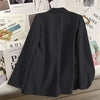 Korean Solid Color Lady Top Outwear Spring Autumn Long Sleeves Female Blazer Jacket Double-breasted Women Suit Coat