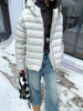 Fall Lightweight Hooded Puffer Jacket Russian Winter Women Zip Up Solid Warm Cotton Padded Outerwear Quilted Coat Куртка