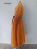 Gradient Pleated Trench Coat For Women Bat Sleeve Scarf Collar Long Windbreaker Female Clothing 2DA2148