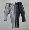 Korean Spring Autumn drilling Elastic Jeans Women's Loose High-waisted Haren Denim Pants Female Casual Wild Jeans