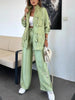 Women's Clothing European and American Blazer Casual Trousers Two Pieces Set