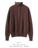 Autumn Women's Cardigan 100% Cashmere Knitted Sweater Chic Tops Female Causal Turtleneck Collar Loose Size Jacket Coat