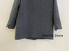 Woman 2025FW Grey Herringbone Wool Blazer Lapel Collar with Letters Embroidered Front Buttons Sides Pockets Long Sleeved Suits