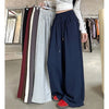 Autumn Women Hip Hop Style Baggy High Waisted Long Pants Lady Versatile Streetwear Solid Color Drawstring Wide Leg Trousers