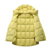 Women Light White Down Jacket with Hood Loose Over Size Casual Autumn Winter Outwear Square Warm Short Coat