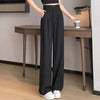 Female High Waisted Wide Leg Pants Spring Women Concise Suit Trousers Lady Chic Korean Designer Solid Color Slacks