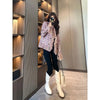 Pink Tassel Fragrant Tweed Suit Coat Female Autumn Winter Thickened Retro Double-Breasted Women Blazers