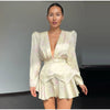 Women's White Floral Print Wide-strap Cami Dress With Waistband Satin Bodycon Mini Dresses Lady Elegant Party Robes