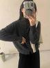 Soft Comfortable Stand-Up Collar Sweater Cardigan Women Simple Single Breasted Cardigans Coat Autumn Solid Knitted Outerwear