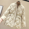 Winter Women Parkas Down Cotton Overcoat Female Casual Thick Warm Windproof Waist Padded Cotton Outwear Coat Female