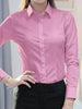 Spring Autumn black white shirt women's Korean version slim fit long sleeved workwear shirt professional dress formal top