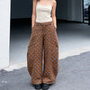 Y2K Barrel Jeans for Women Polka Dots Print High Waist Wide Leg Mom Jeans Vintage Boyfriend Denim Pants Streetwear