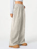 Women's Retro Corduroy Cargo Pants Casual Drawstring Straight Sports Pants Drape Daily Commuting Wide Leg Pants