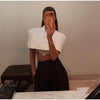 Spring Solid Cropped Shawl For Women Chic Y2K Stand Collar Short Cape Lady Chic Street Evening Party Dating Cloak Tops